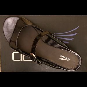 Dansko Black Leather Sandal Size 37